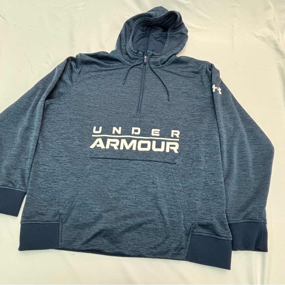 Under Armour Cold Gear 1/4 Zip Blue Performance Sweatshirt